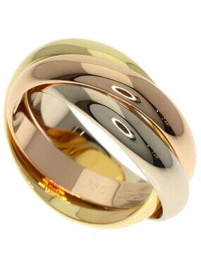 Cartier Trinity 51 Ring 18K Yellow Gold Pink White